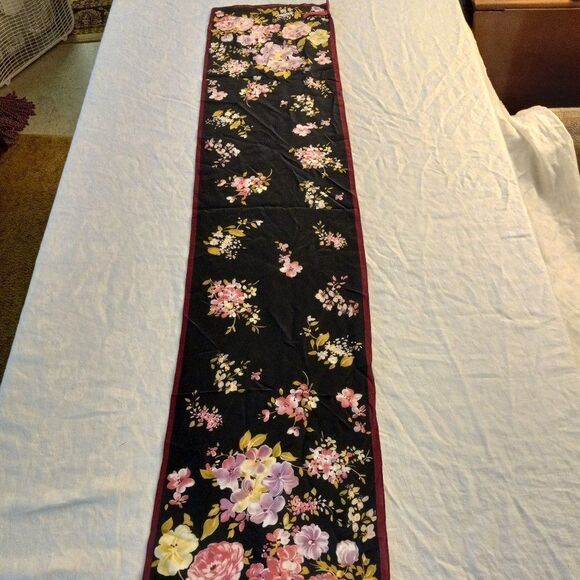 Vintage Anne Klein Silk Bright Floral Scarf - Picture 3 of 9